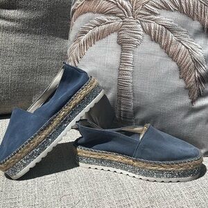 Carvela denim blue Espadrille Platform Shoes